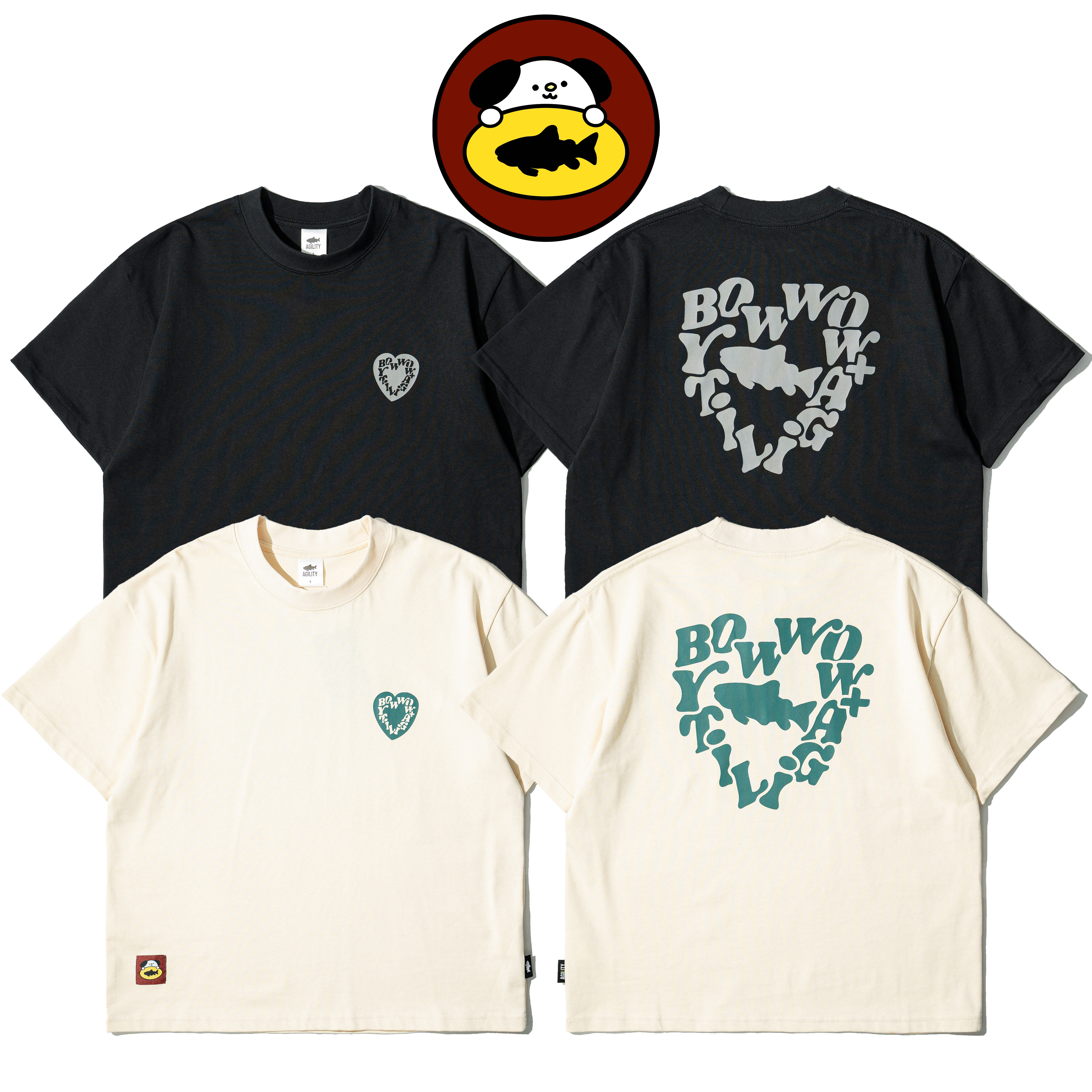 AGILITY x BOWWOW Heart Tee 愛心圖像 短袖Tee [BW2]