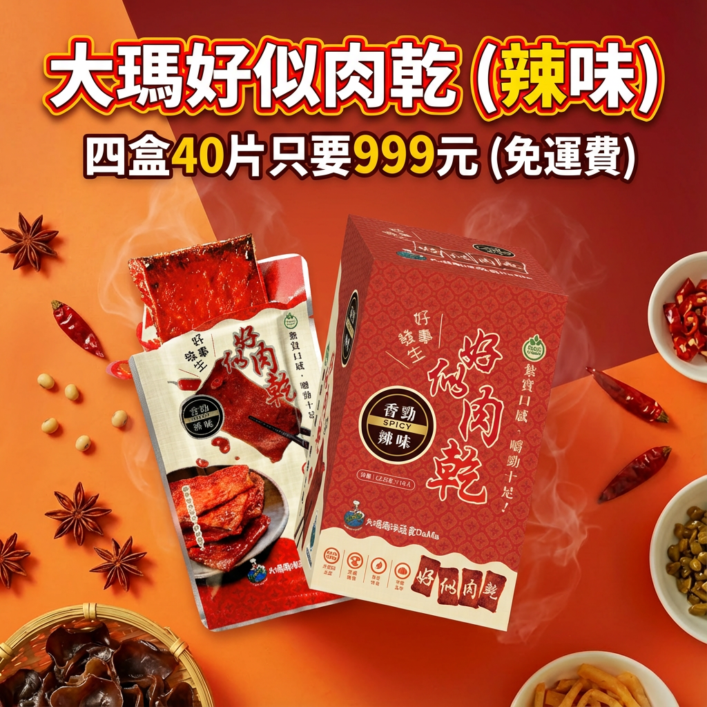 唰嘴肉乾 | 好似肉乾 - 香勁辣味【4 盒9 9 9】