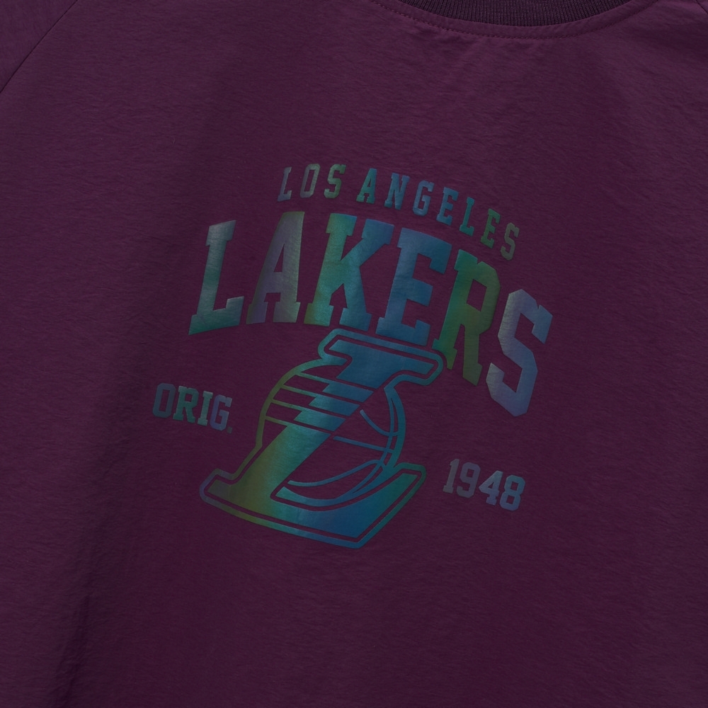NBA 大學T 寬版 變色龍 紫 長袖上衣 湖人隊 3455149290