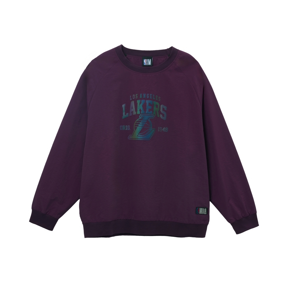 NBA 大學T 寬版 變色龍 紫 長袖上衣 湖人隊 3455149290