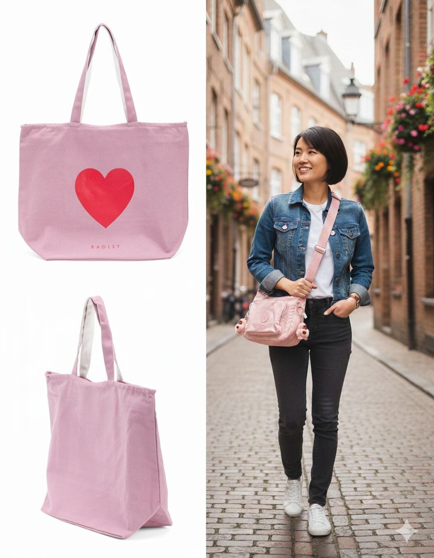 【預購】Q121805 RADLEY LONDON 粉紅色 My Love 小號拉鍊手提包