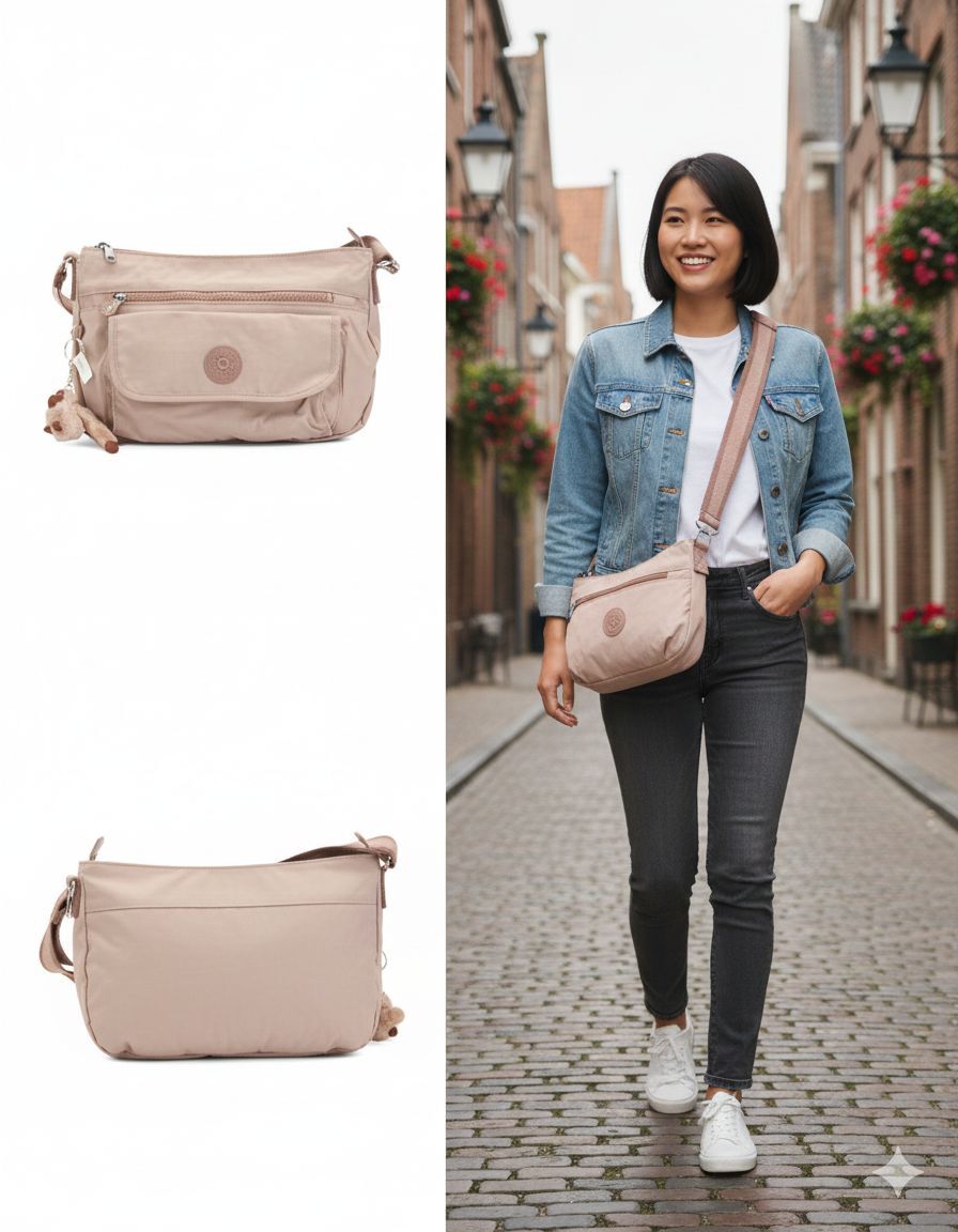 【預購】Q121802 KIPLING 灰褐色 Syro 斜背包