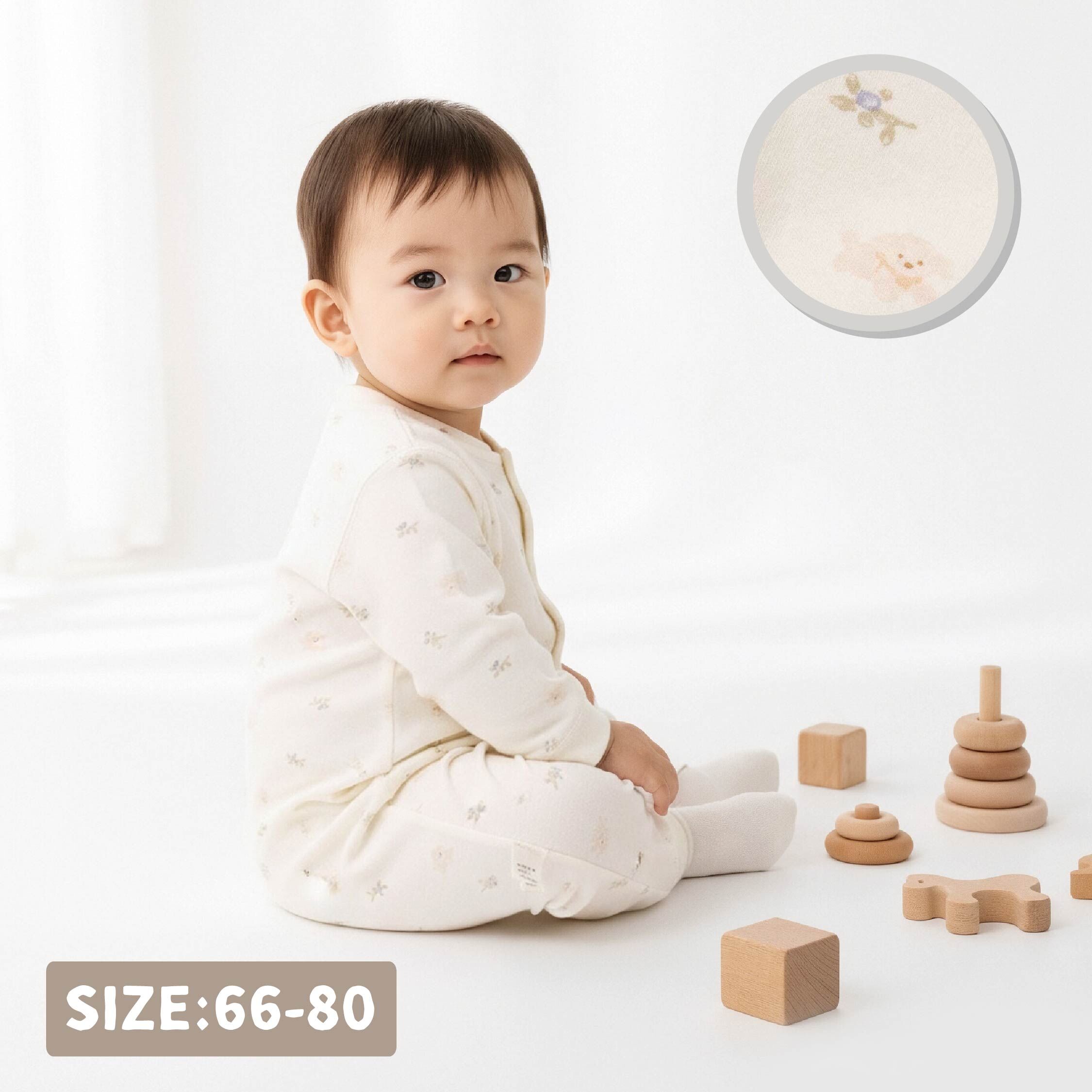 純淨系列【T3096】狗狗逛花園連身衣