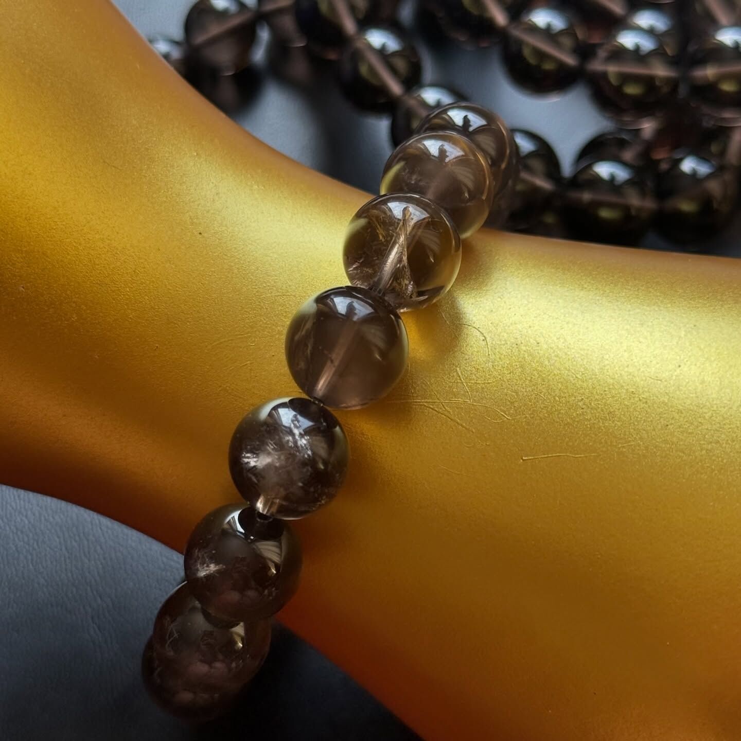 [原石] 冰種黑曜石 男款 水晶手串