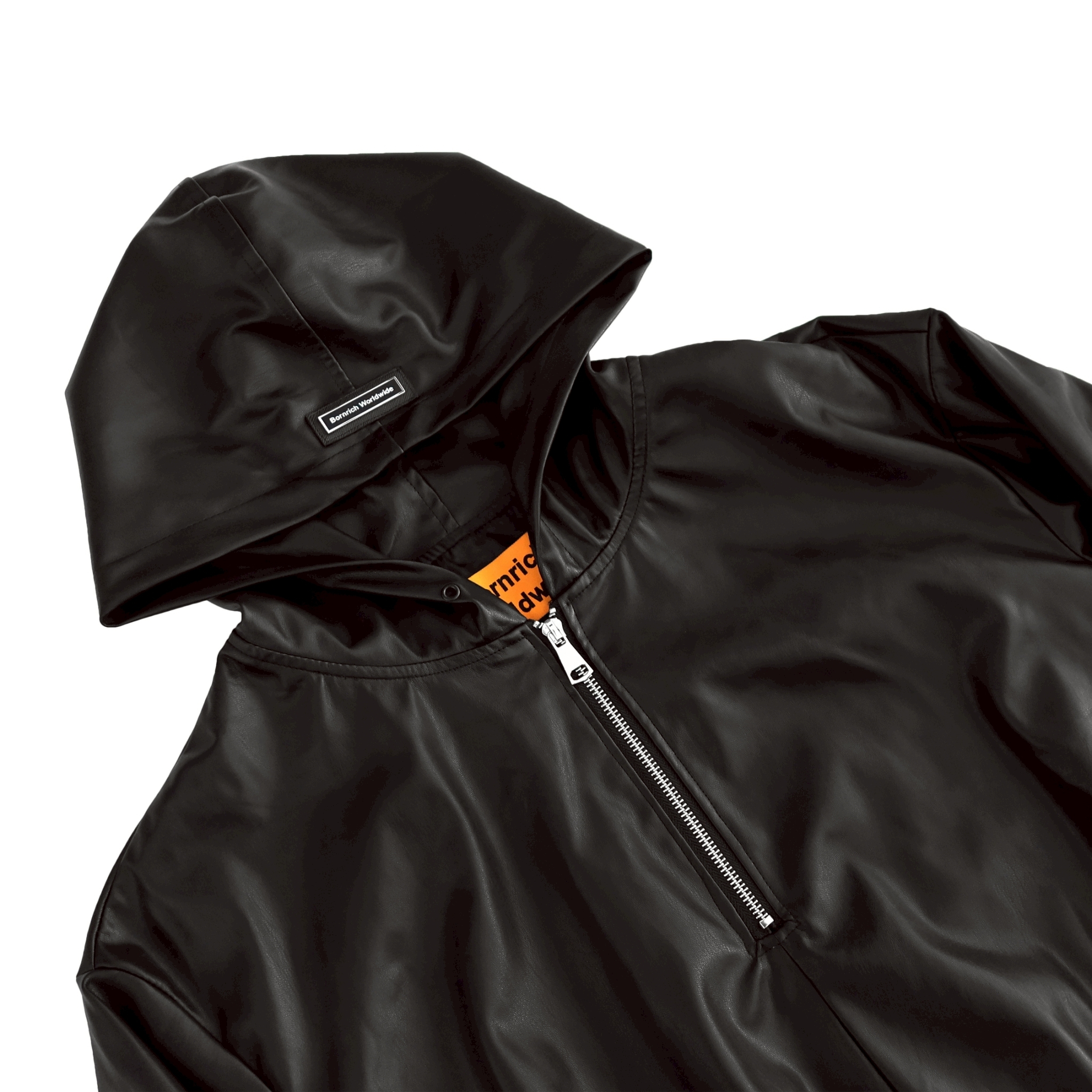 Bornrich 半開拉鍊皮革帽T