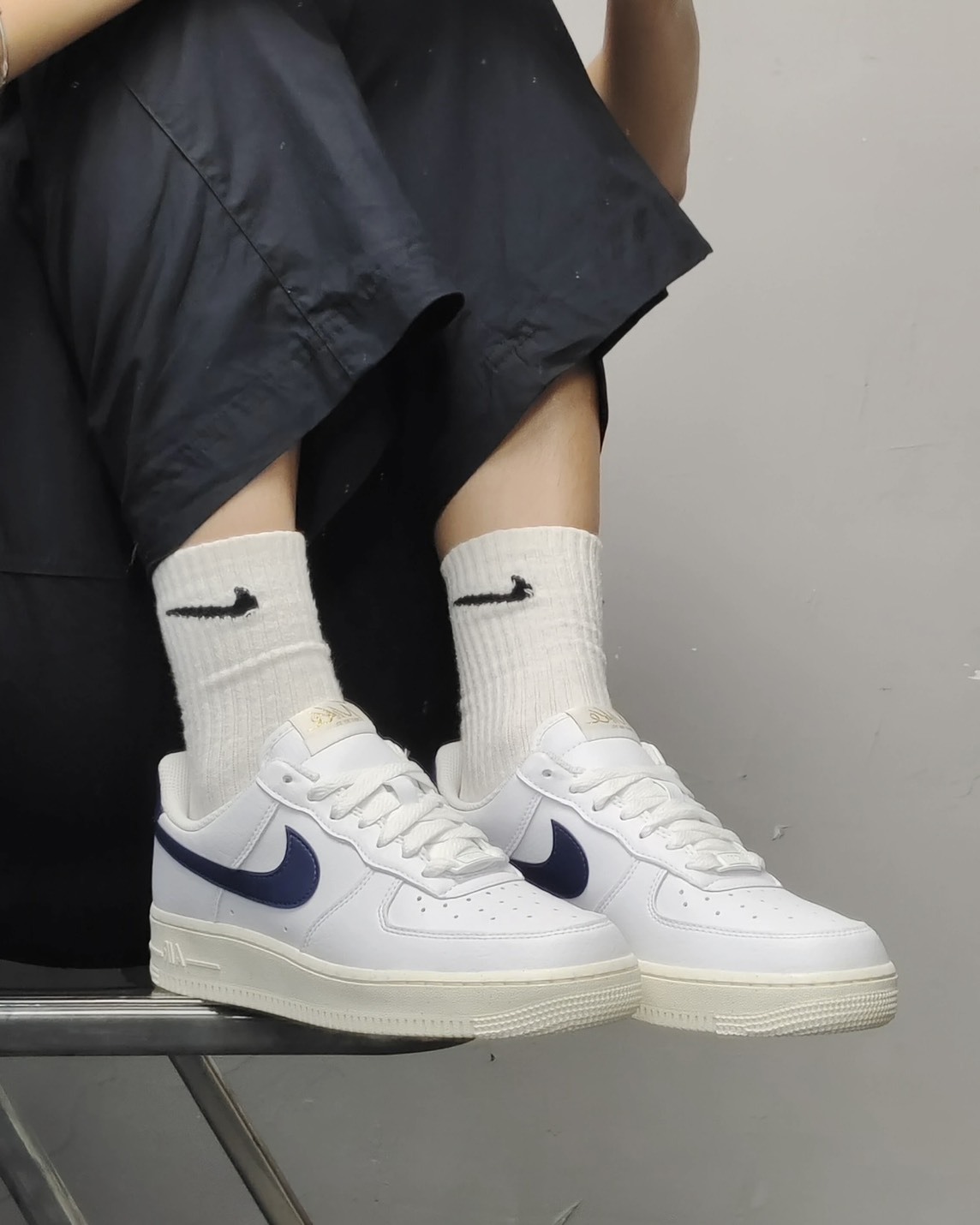 <限量下殺> Nike Air Force 1 "Olympi" 金標 奶油海軍藍 現貨