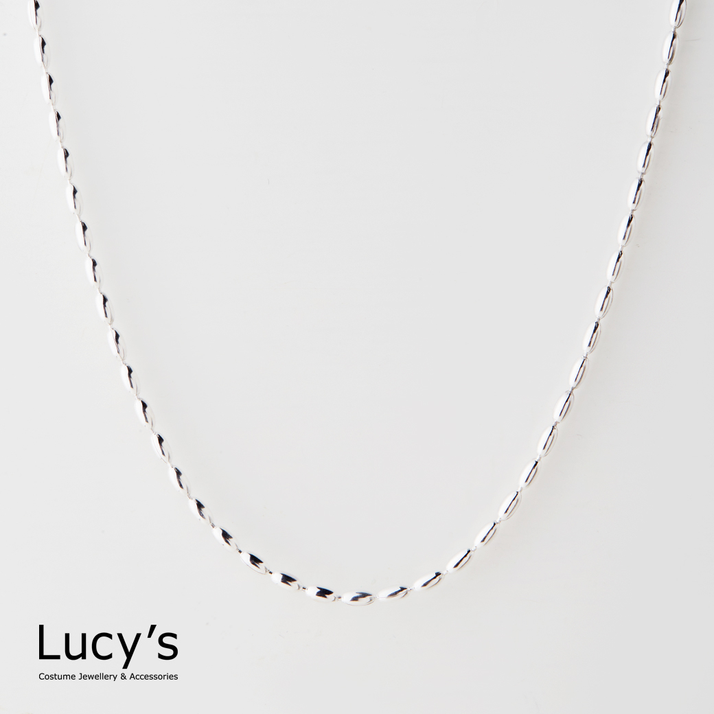 925純銀 銀珠米粒 項鍊 (113190)