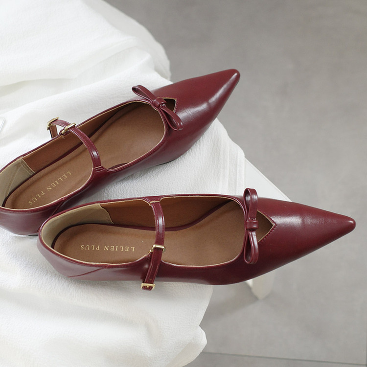 甜美俏皮 尖頭緞帶瑪莉珍鞋【SY022】