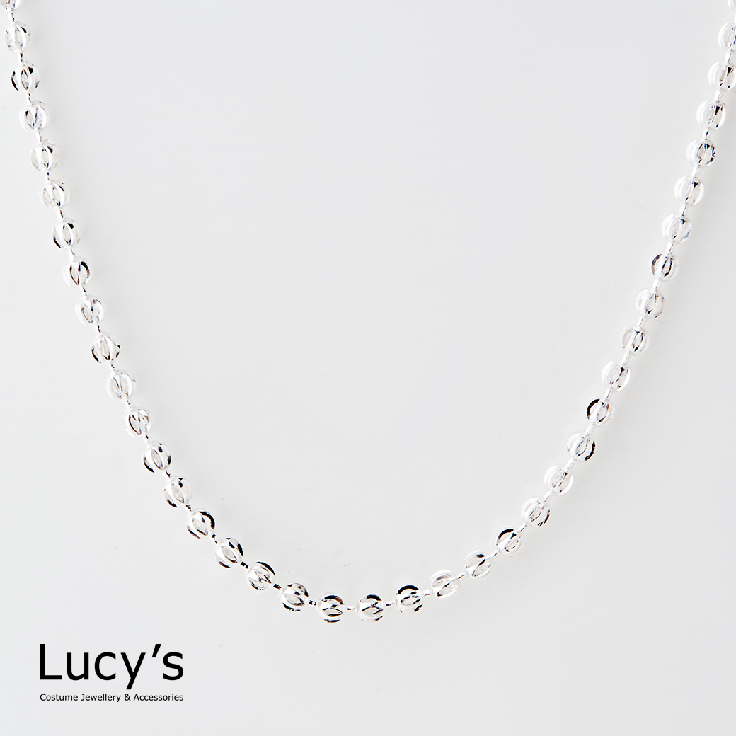 925純銀 鏤空球鍊 項鍊 (126284)