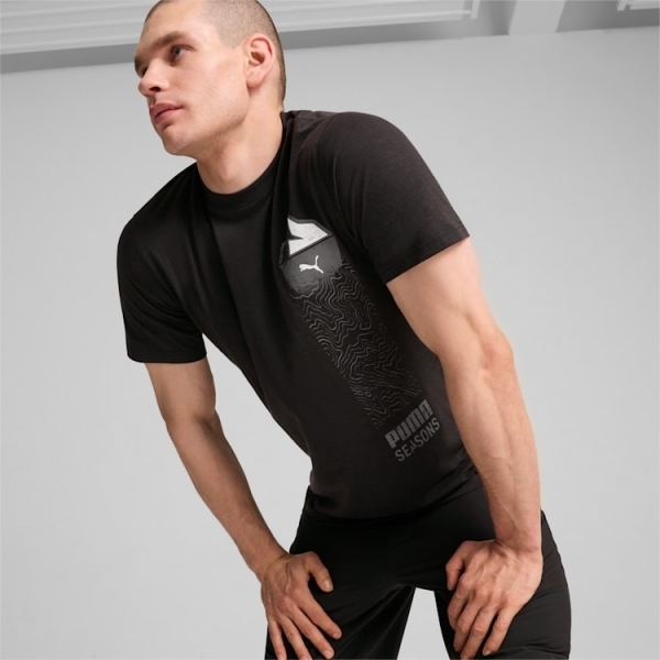 PUMA 短T 跑步系列 TRAIL 黑色 短袖 運動 男 52586001