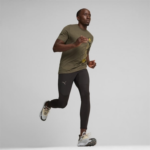 PUMA 短T 跑步系列 TRAIL 墨綠 短袖 運動 男 52586080