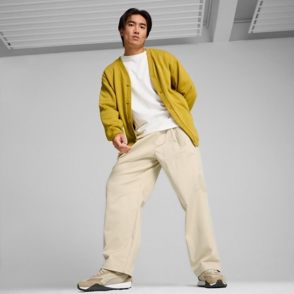 PUMA 外套 流行系列 芥黃 ARTISANAL 開襟 針織外套 男女 62996721