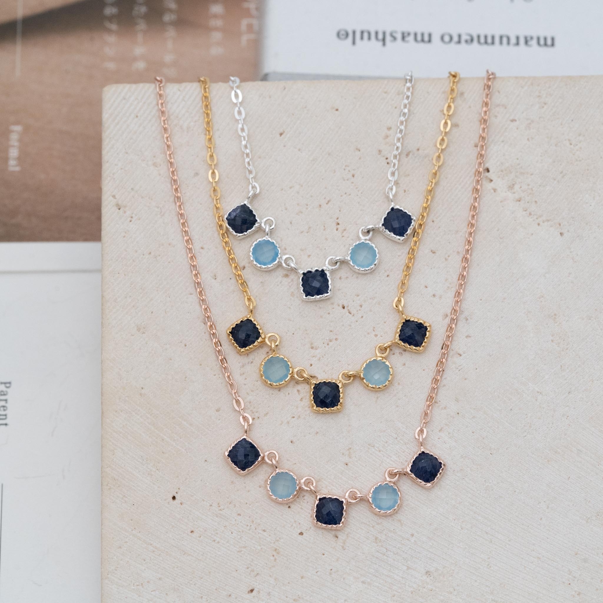 Svn76 藍瑪瑙配藍玉髓