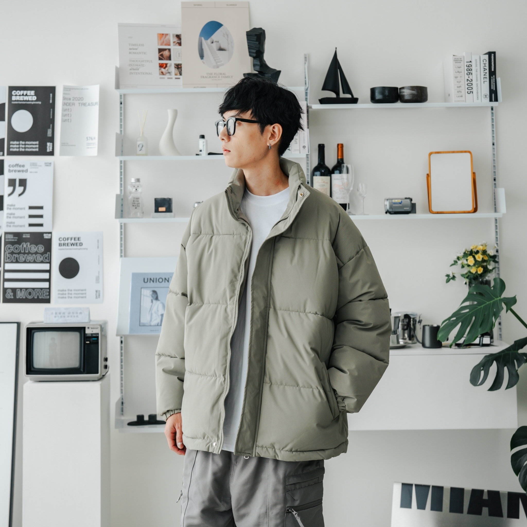 <台灣現貨>鋪棉立領麵包外套 1266