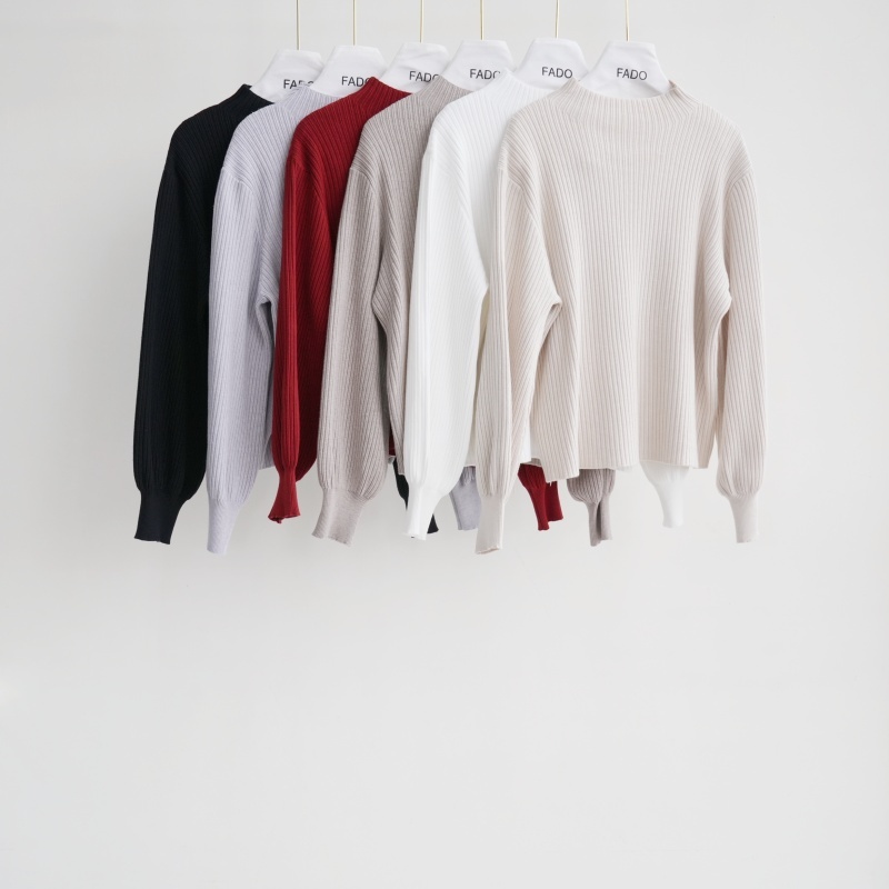 法朵Fado shop｜坑條紋澎袖針織衫 011A463 五色