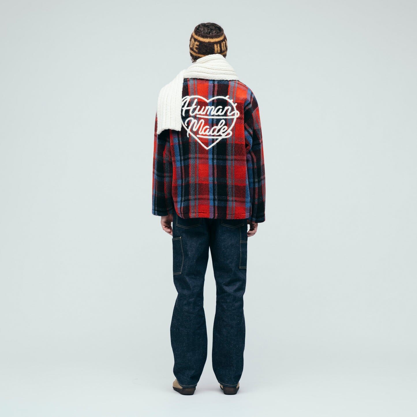 2025AW HUMAN MADE SHAGGY KNIT LOGO BAND 配件羊毛保暖針織髮帶