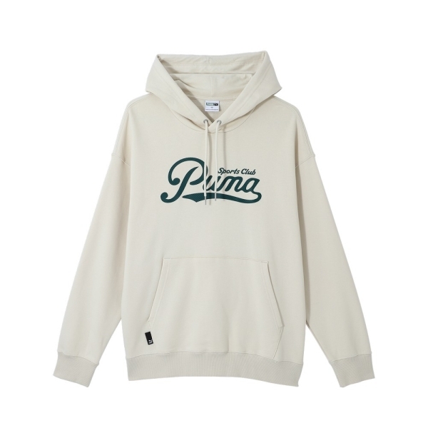 PUMA 帽T 流行系列 PUMA TEAM CC 米白綠 長厚連帽T 男 63094680