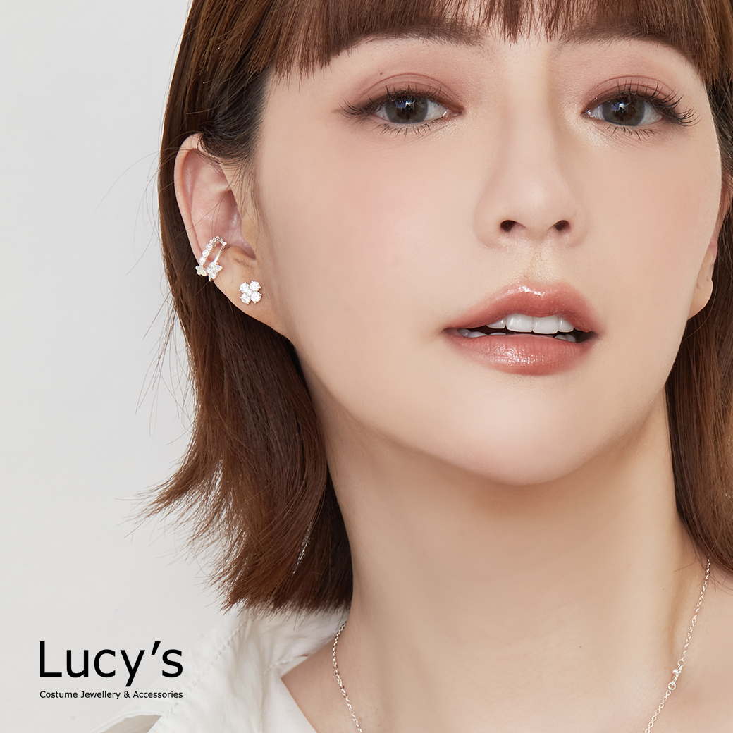 925純銀 閃耀花卉 耳環 (123366)