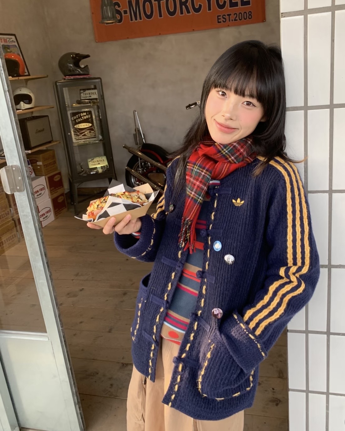 ADIDAS ORIGINALS KNIT JACKET 新中式 針織外套 針織衫 盤扣 寬鬆 男女 奶油白 KR5065 海軍藍 KR5064 胭脂紅 KT3852 / 預購