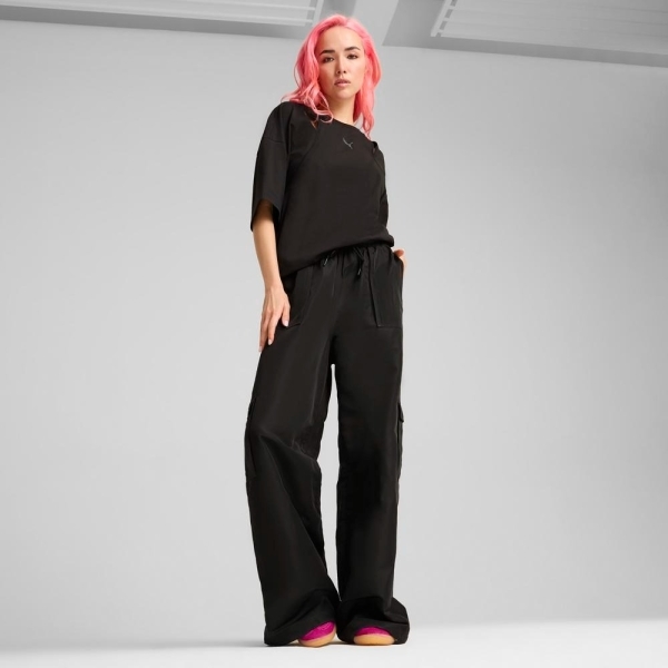 PUMA 長褲 流行系列 MIDNIGHT M 黑 工裝 長風褲 女 63092301