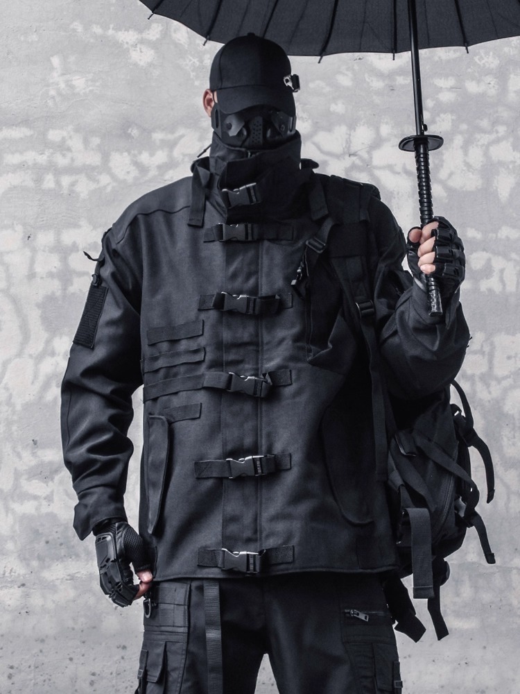 𝙏𝙀𝘾𝙃𝙒𝙀𝘼𝙍 暗黑戰術機能立領外套