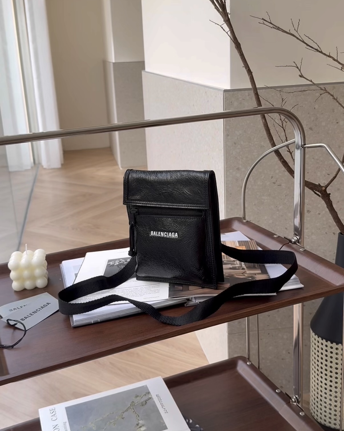 BALENCIAGA｜ EXPLORER小號肩带手拿包 黑色