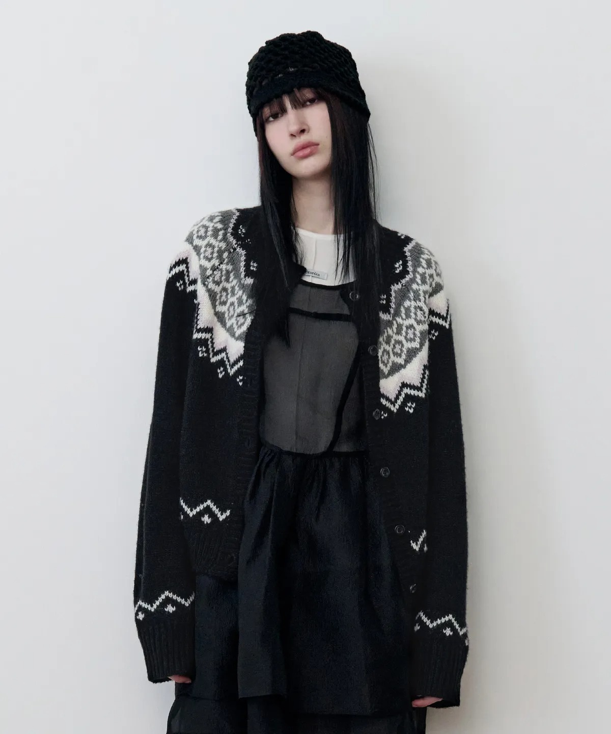 ROLAROLA CCOWICHAN JACQUARD KNIT CARDIGAN