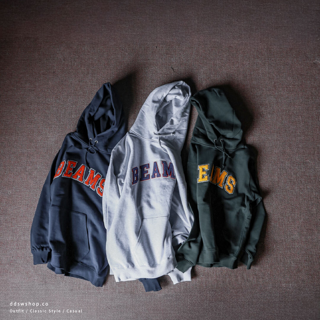 "代購" Beams 帽踢 羊毛氈大Logo 黑色 麻灰色 海軍藍