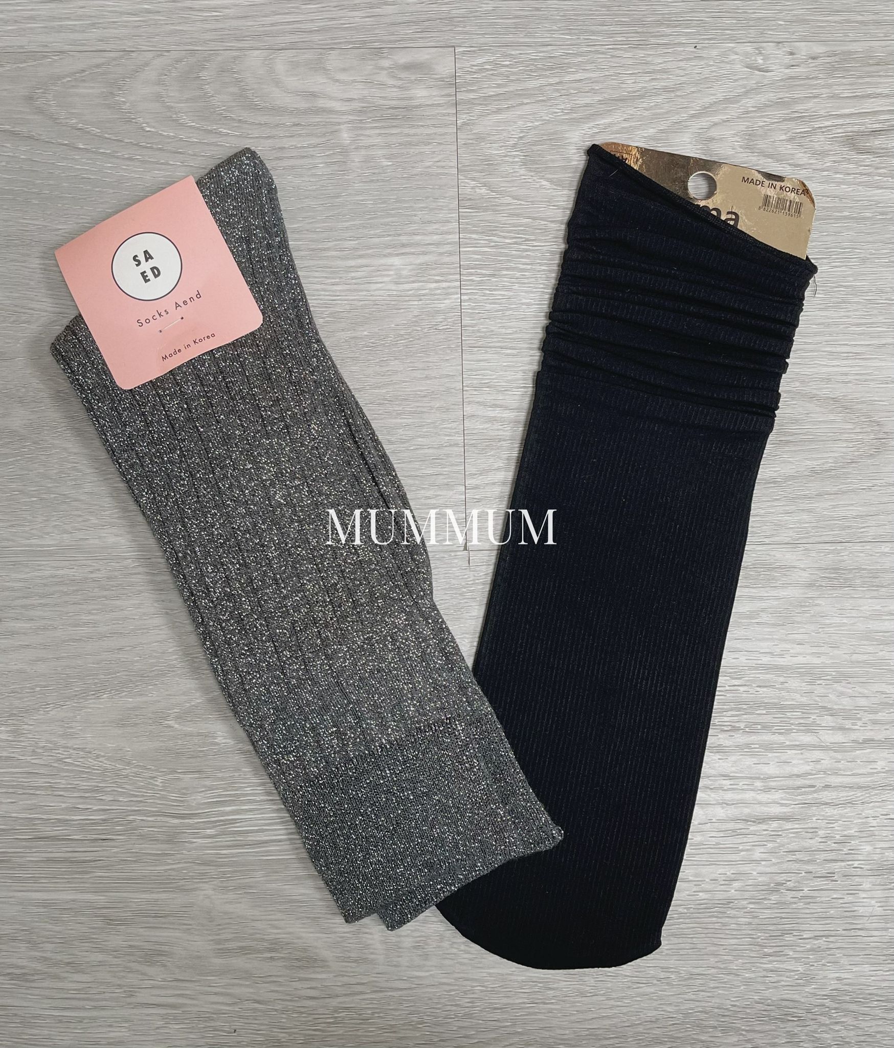 ac988/銀黑色系長襪