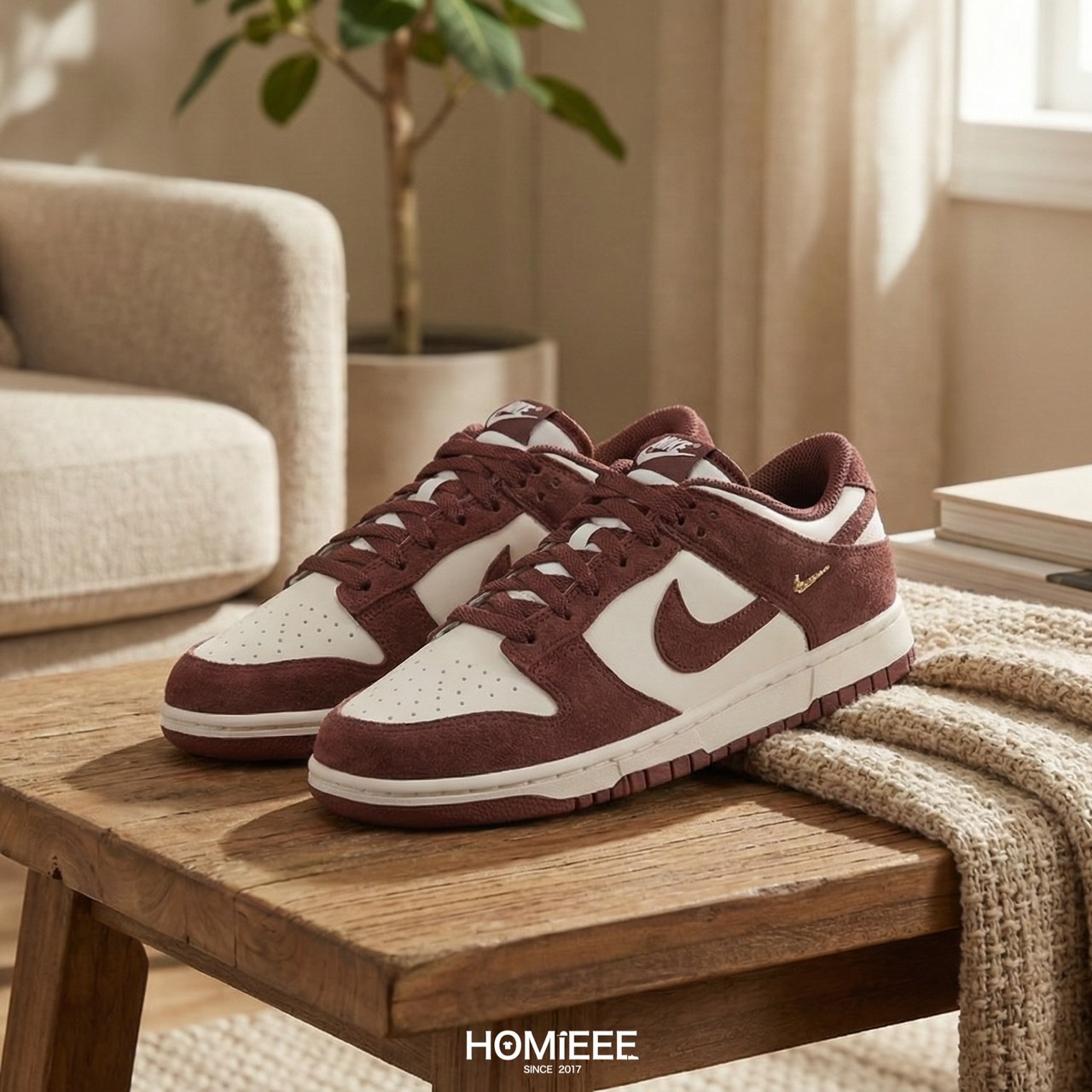 Nike Dunk Low Red Sepia 麂皮 小勾 女鞋 [IB4417-104]