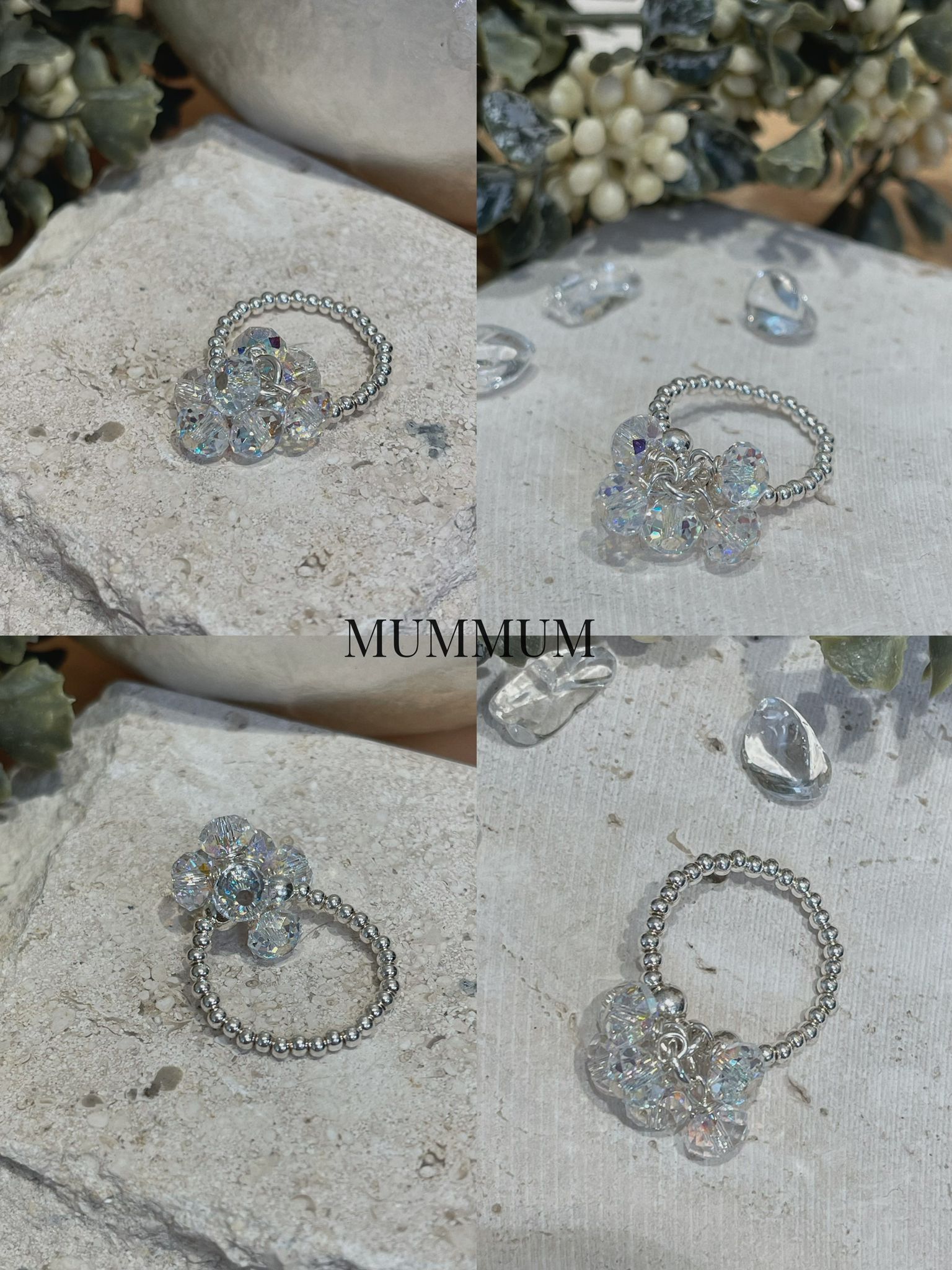 sl1248/七彩鑽石小珠戒指