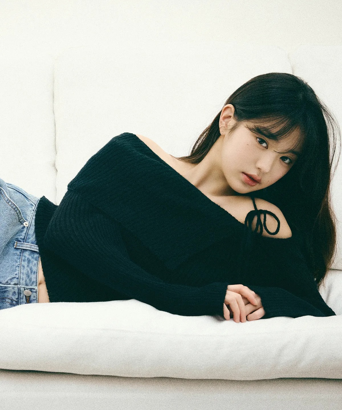 ROLAROLA CMOHAIR WOOL BLENDED OFF SHOULDER KNIT