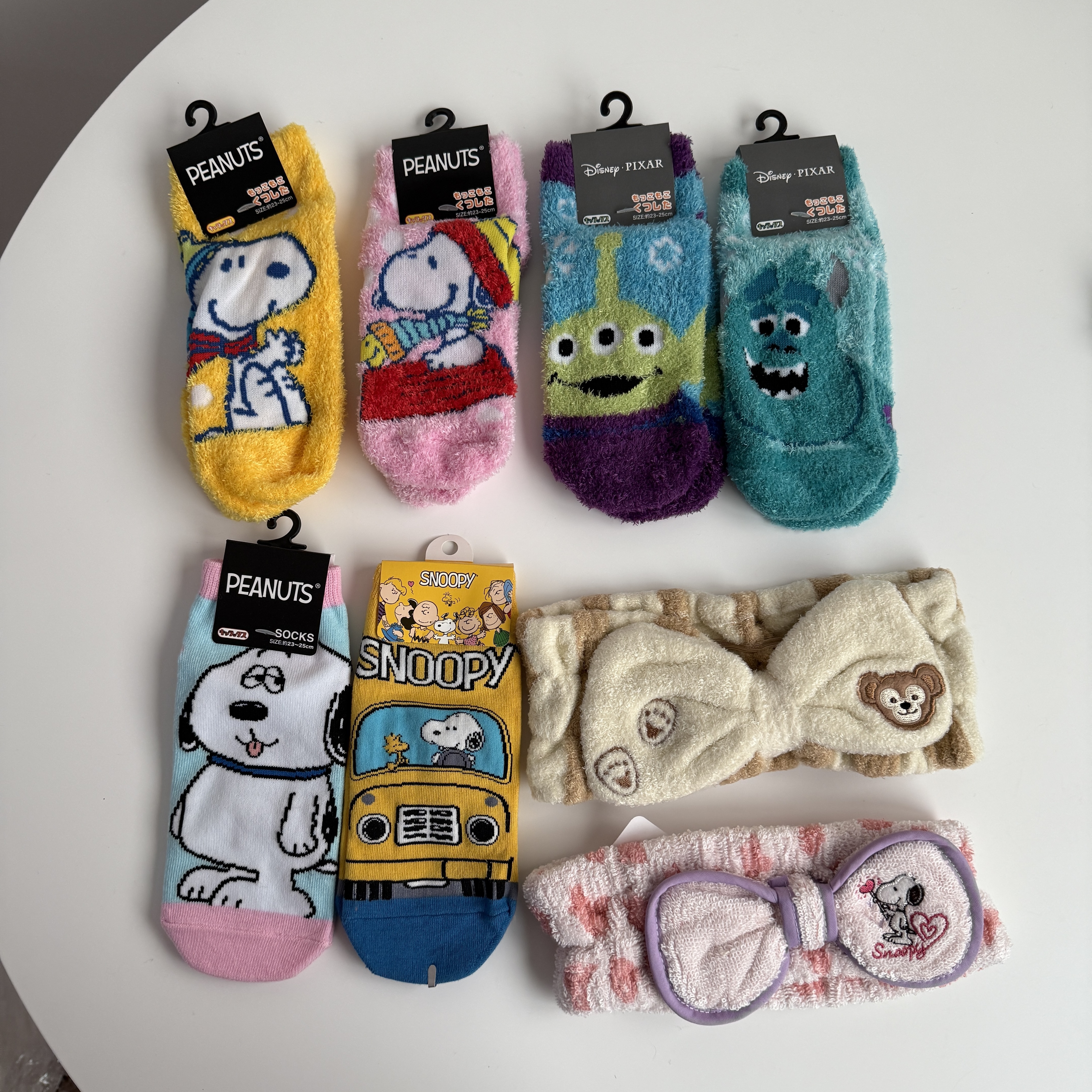 現貨┃迪士尼 達菲 三眼怪 毛怪 史努比 歐拉夫 襪子 髮帶