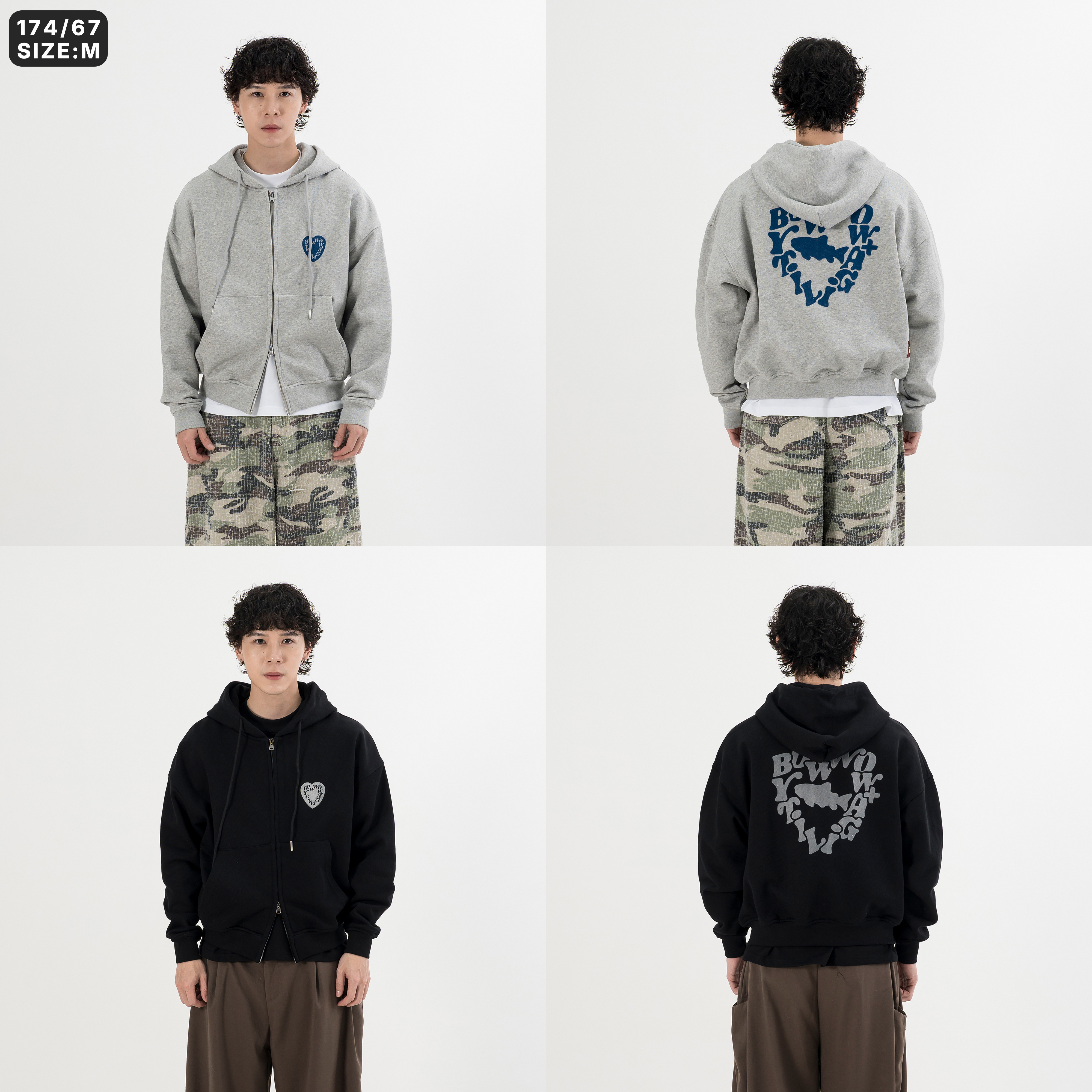 AGILITY x BOWWOW Heart Zip Hoodie Jacket 愛心 連帽外套 [BW4]