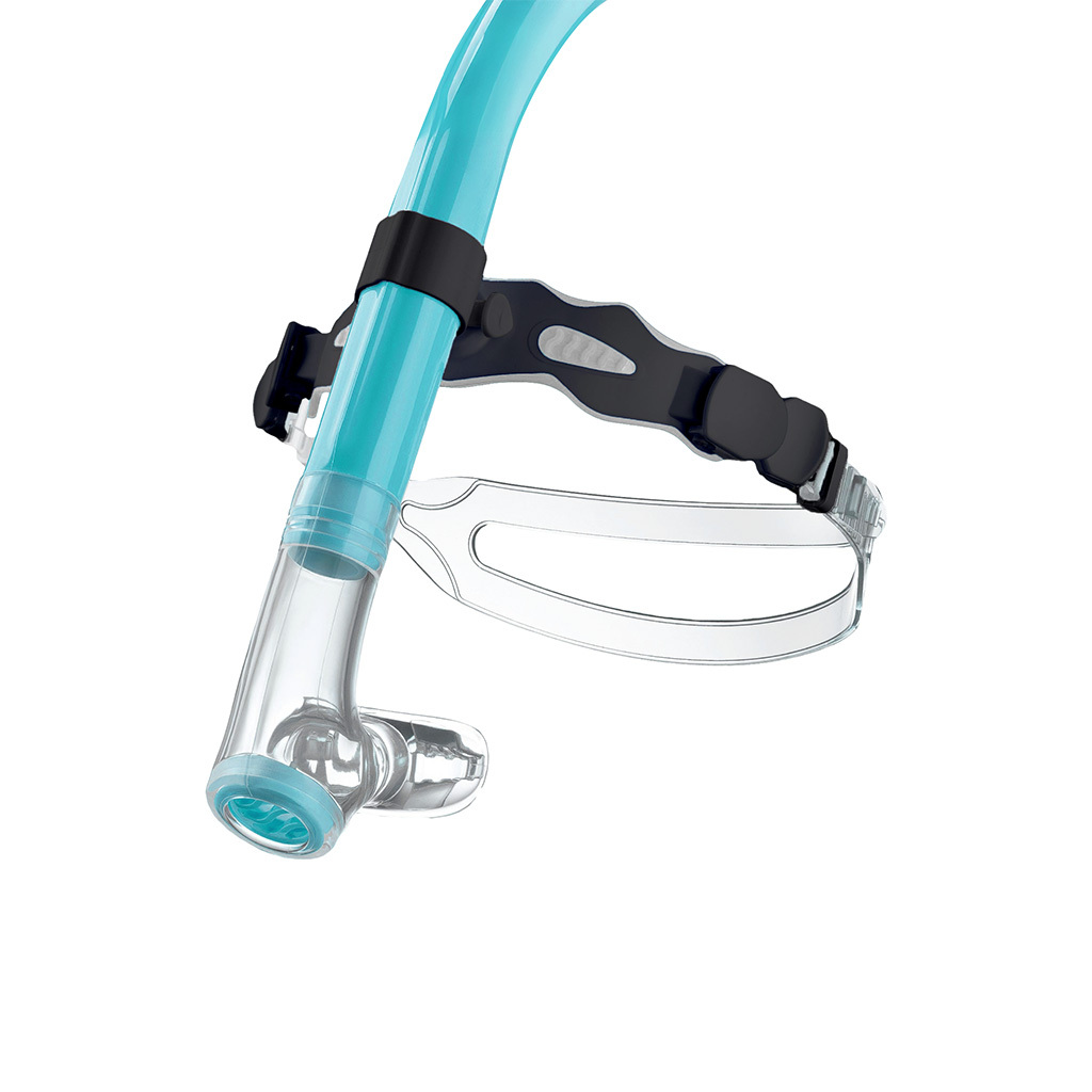 中性游泳訓練中置呼吸管 - 藍