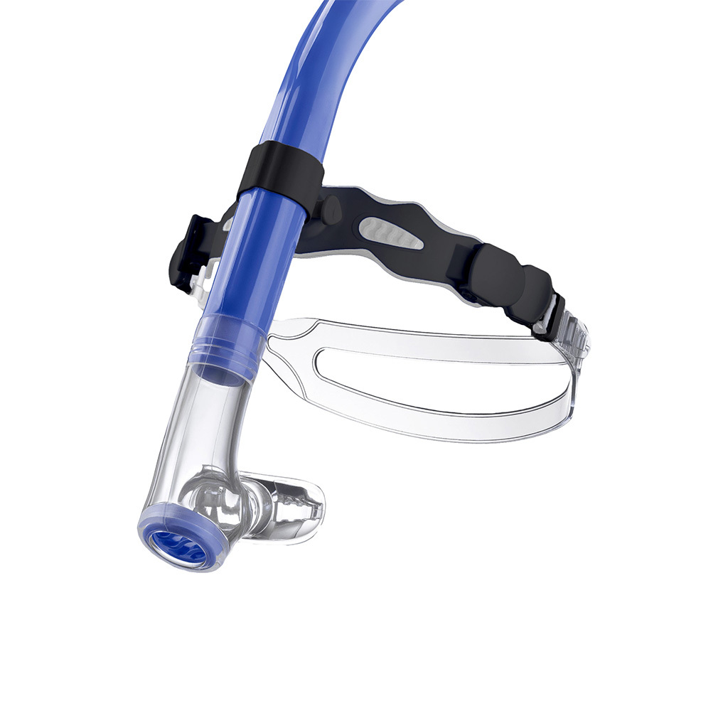 中性游泳訓練中置呼吸管 - 深藍