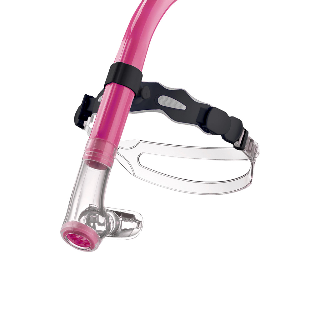 中性游泳訓練中置呼吸管 - 粉紅