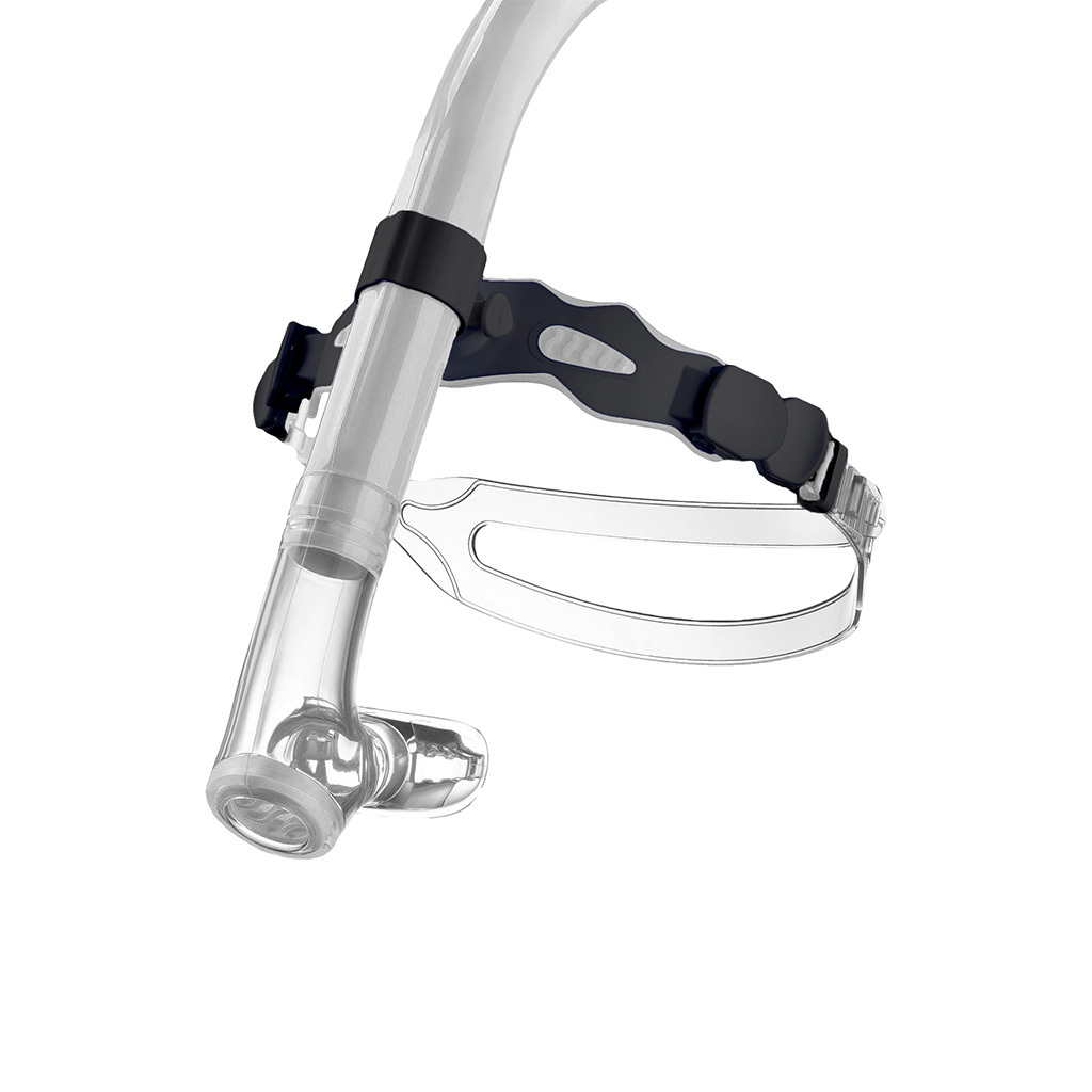 中性游泳訓練中置呼吸管 - 白