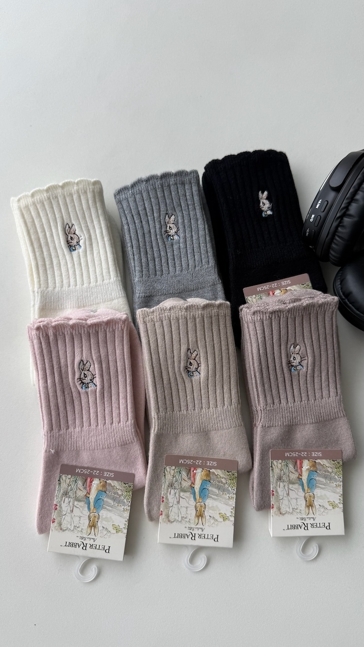 比得兔花邊羊毛襪一組6入