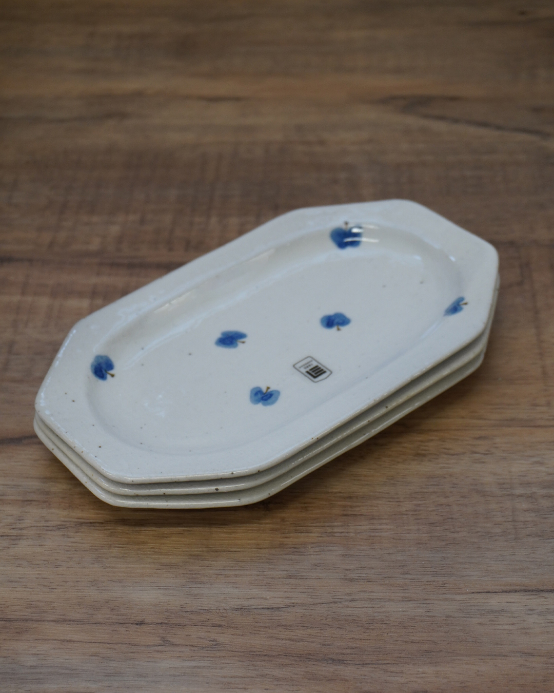 瀨戶燒 手繪粉引八角碟 ｜KANESAN1893