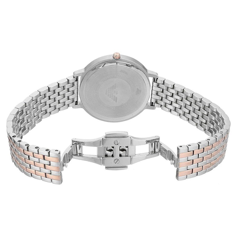 【Armani 亞曼尼】KAPPA系列 AR11113 優雅 質感 立體印花錶盤 不鏽鋼 石英 女錶