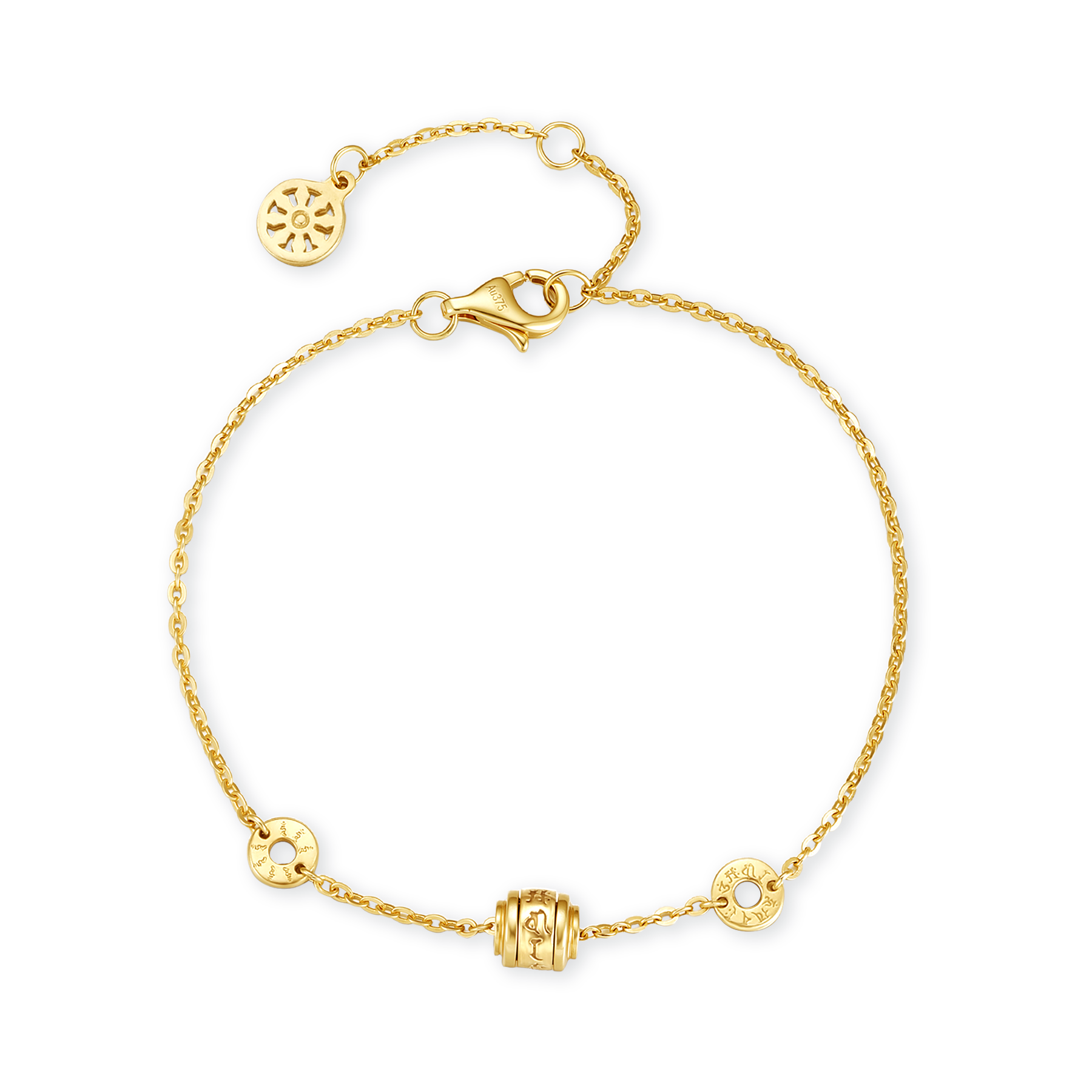 1223YT13-碧霞師傅YT-時來運轉法輪手鍊9K (黃金) A13A, (白金) A13B, (紅金) A13C, (純銀925) A13D (A13)