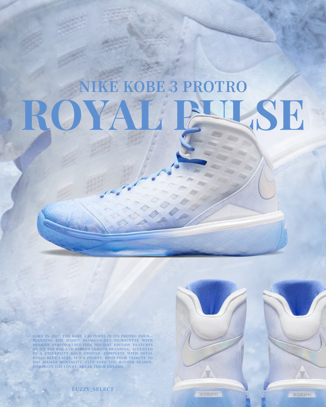 【逢甲 FUZZY】Nike Kobe 3 Protro "Royal Pulse" 藍 聖誕節 IQ5338-400
