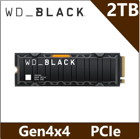 WD 黑標 SN850X 2TB(散熱片) M.2 PCIe 4.0 SSD