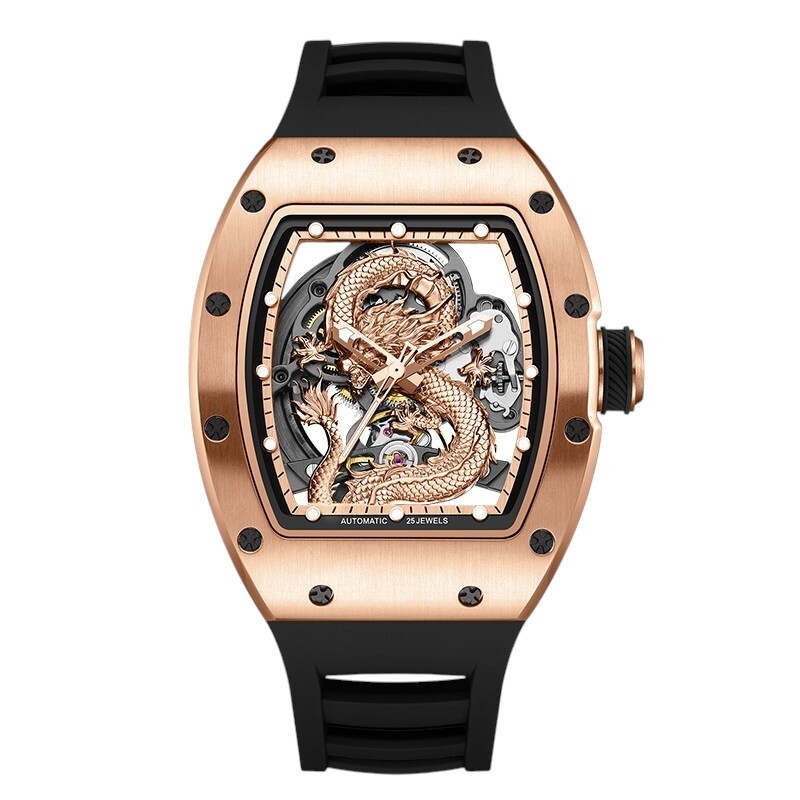 【BENTLEY 賓利】THE VIGOROUS 蒼勁系列 BL-32 限量88支 龍 酒桶 機械 鏤空 夜光 手錶