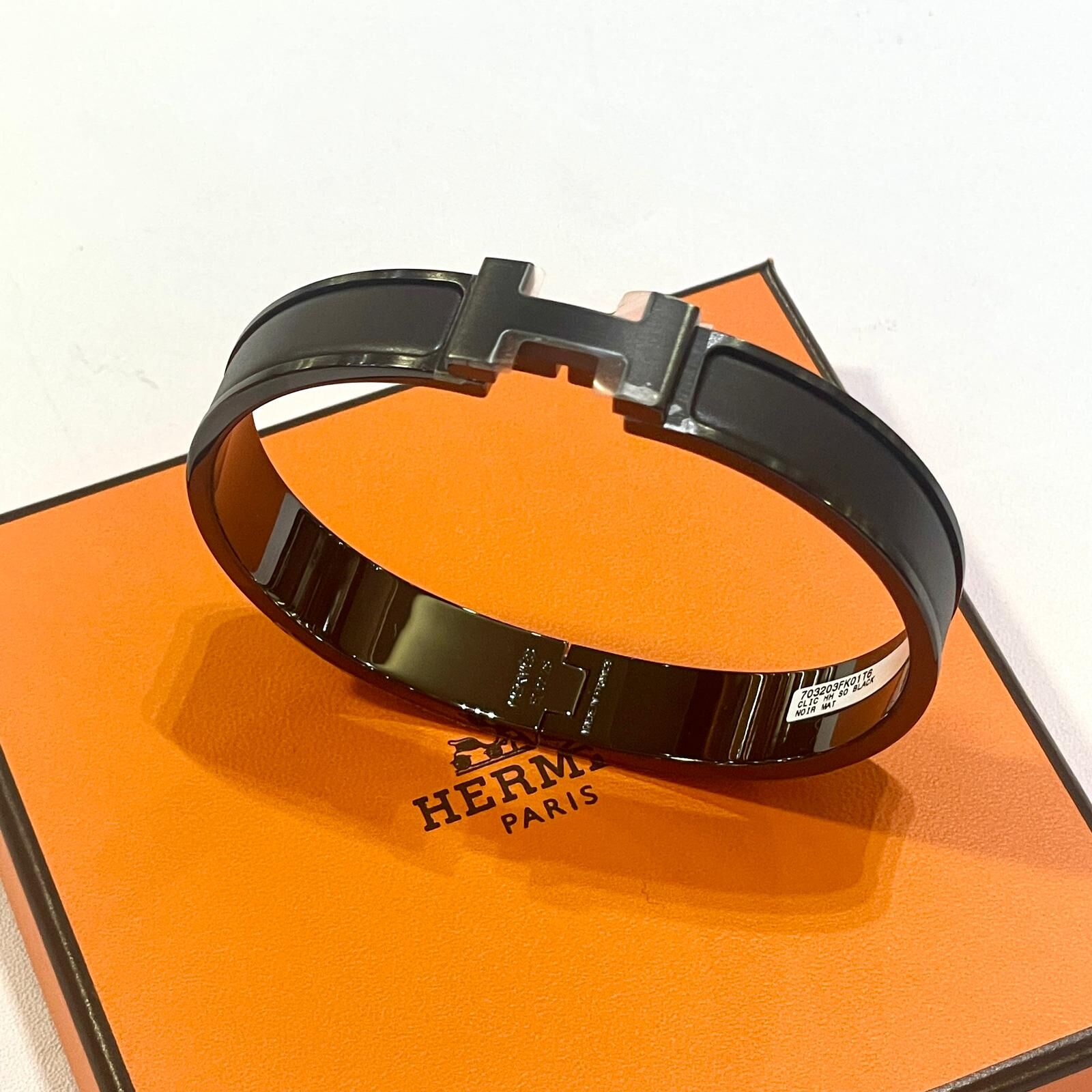 全新HERMES手鐲 ( 限量版黑色x磨砂 ) T5 CLIC H Bracelet H703203FK01T5 #BRAND NEW #香榭站正品