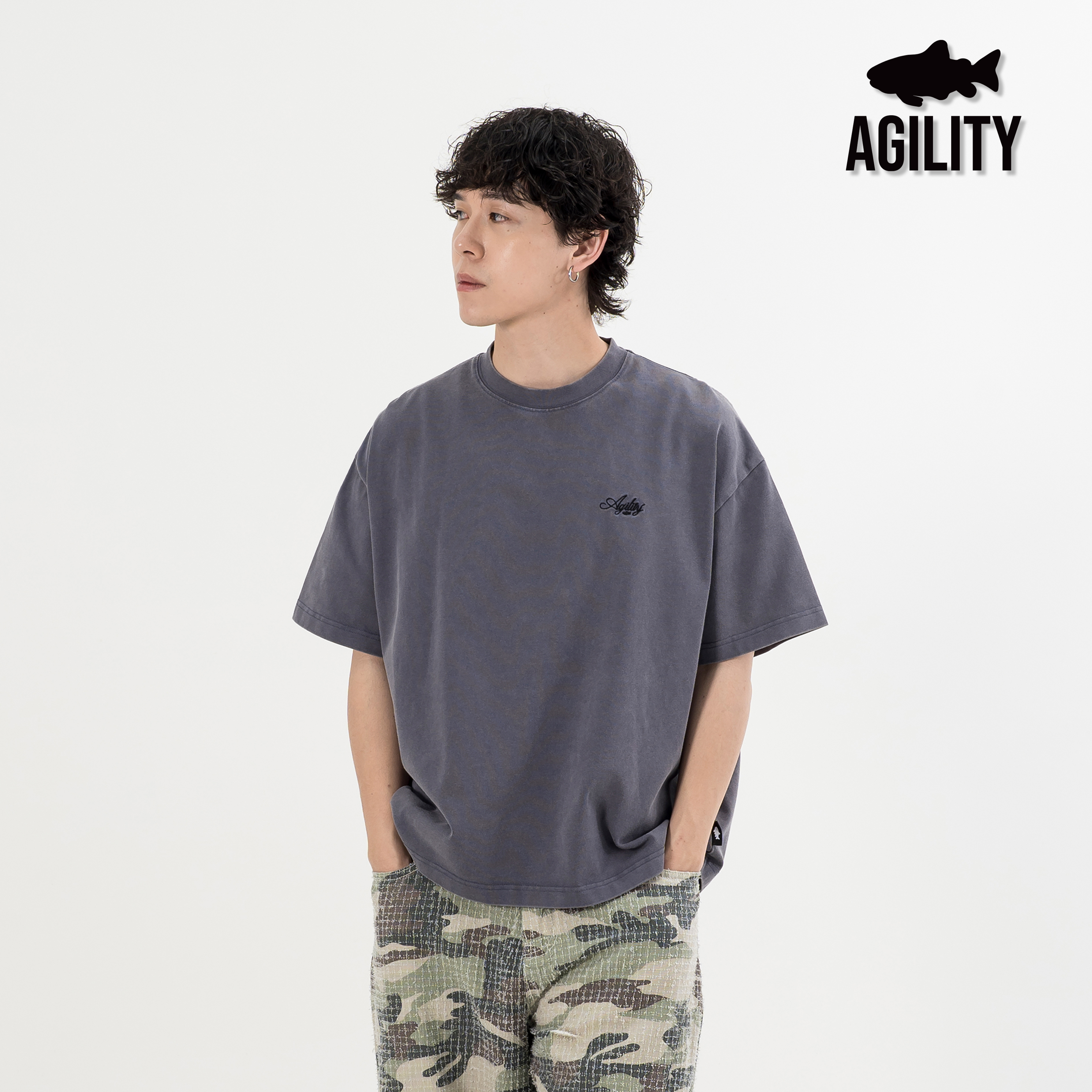 AGILITY Heavy Boxy Tee / Washed 寬短 刺繡 水洗短袖Tee [WS6]