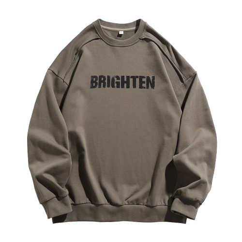 破壞毛邊寬鬆圓領大學T K3796