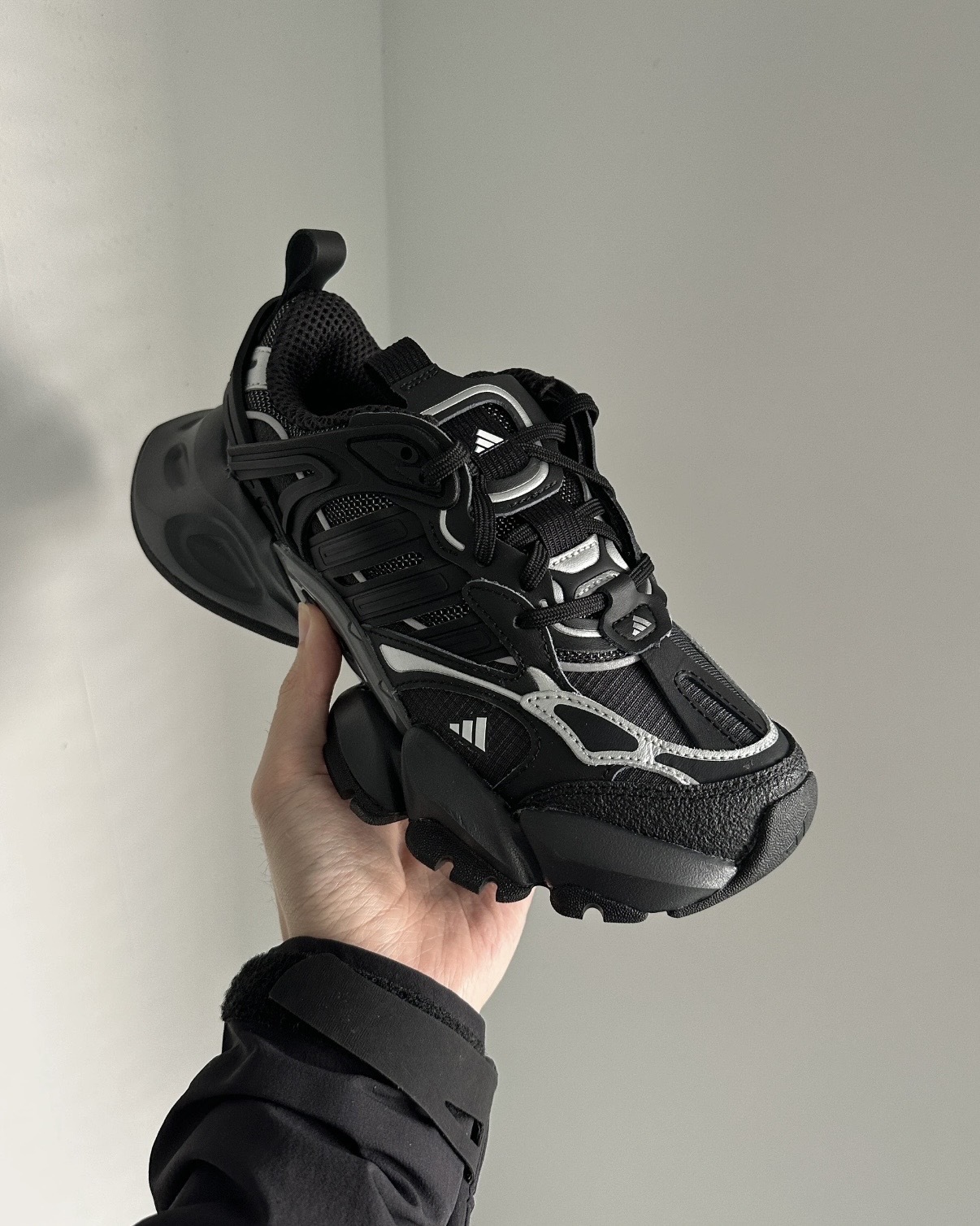 ADIDAS XLG RUNNER DELUXE 黑灰 灰銀 復古 老爹鞋 增高 厚底 男女鞋 IH0070 / 調貨