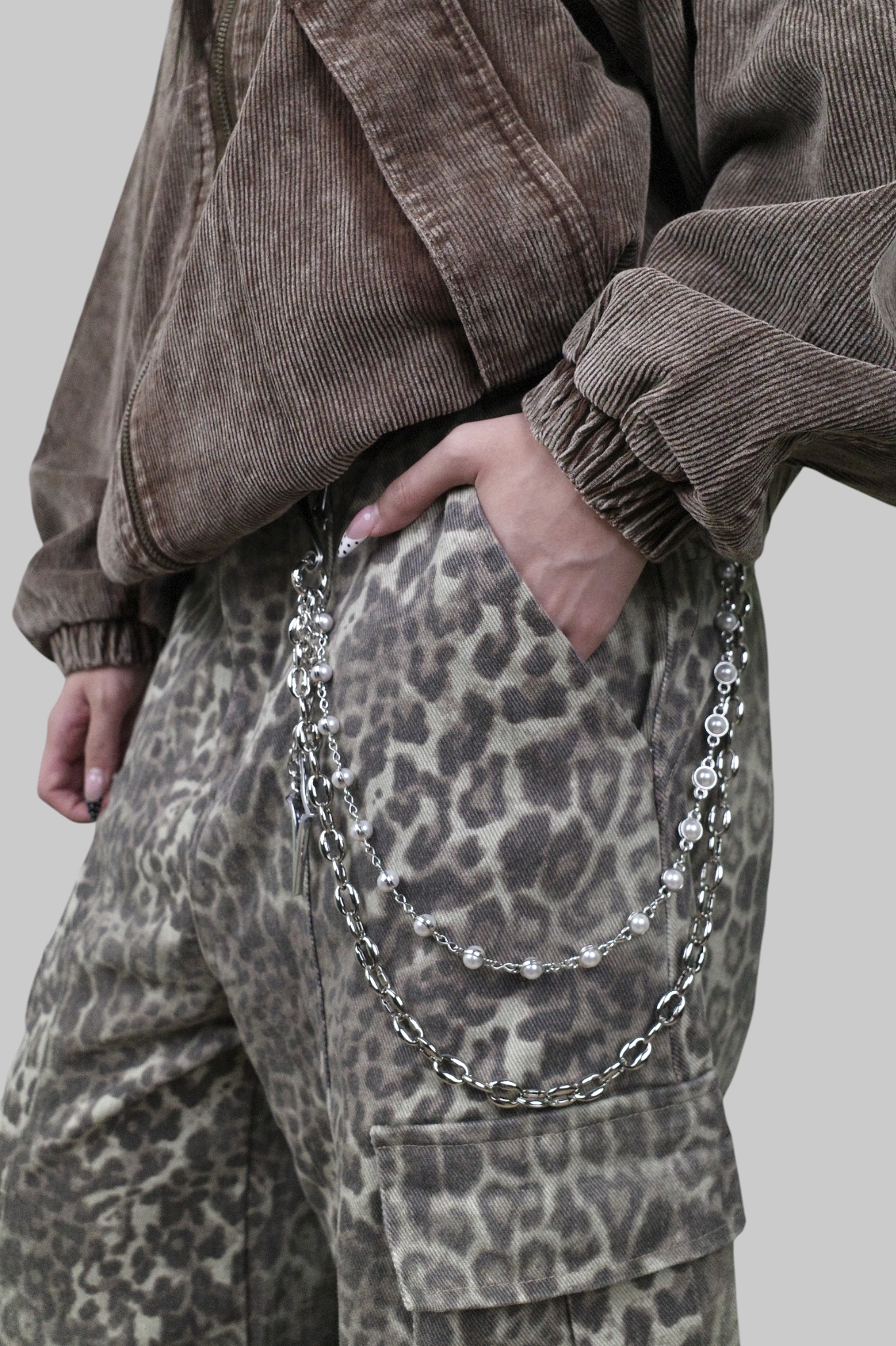 『Always_Good』星芒 珍珠 雙層 褲鏈